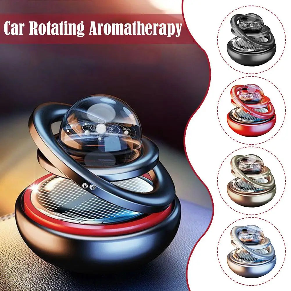 Car Solar Aromatherapy Ornaments Car Double Suspended Crystal Ball Aromatherapy